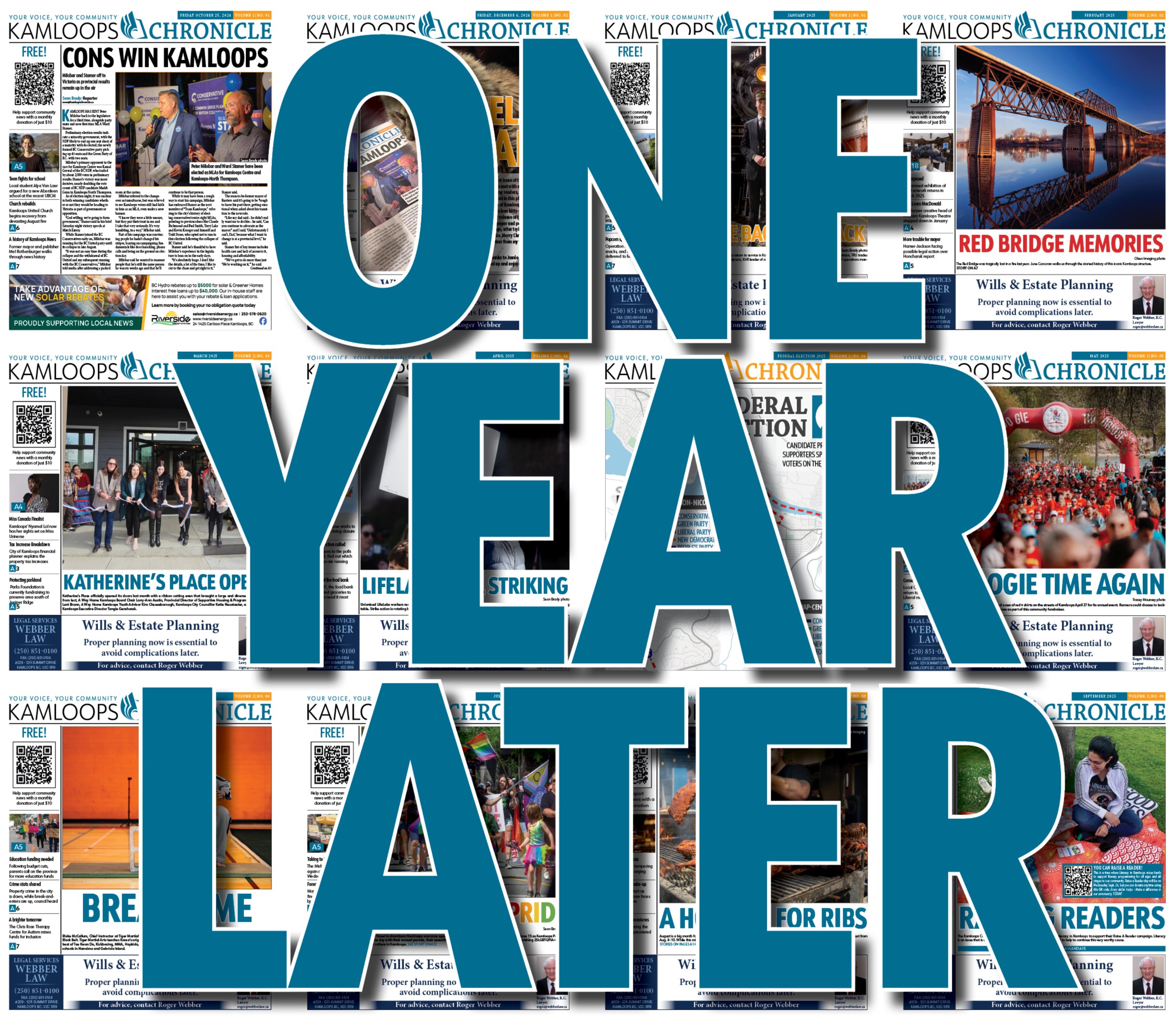 One year later…